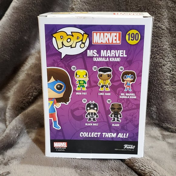 Funko Marvel Ms. Marvel "Kamala Khan" Pop #190 Walgreens Exclusive - Picture 8 of 9